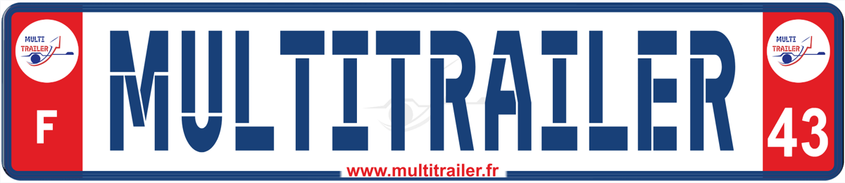 Plaque MultiTrailer, F 43 (Haute-Loire)